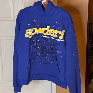 Spider Blue Graphic Men's Sweater